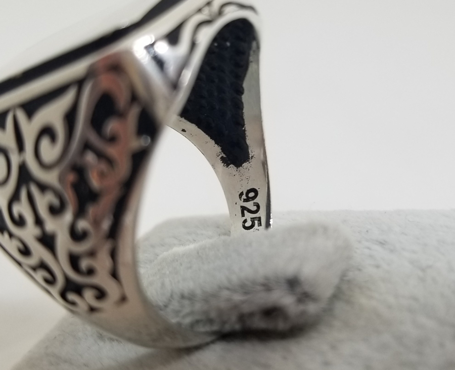 KABARTMA İŞÇİLİKLİ GÜMÜŞ YÜZÜK