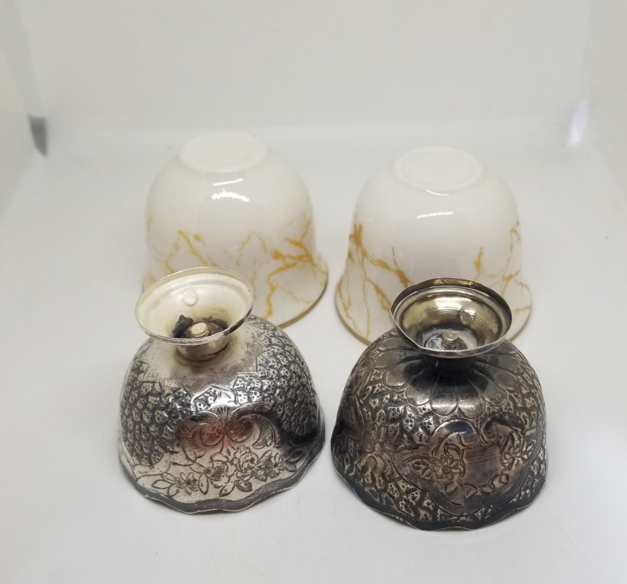 KALEM VE KABARTMA İŞÇİLİKLİ OSMANLI DÖNEMİ GÜMÜŞ ÇİFT FİNCAN ZARFI