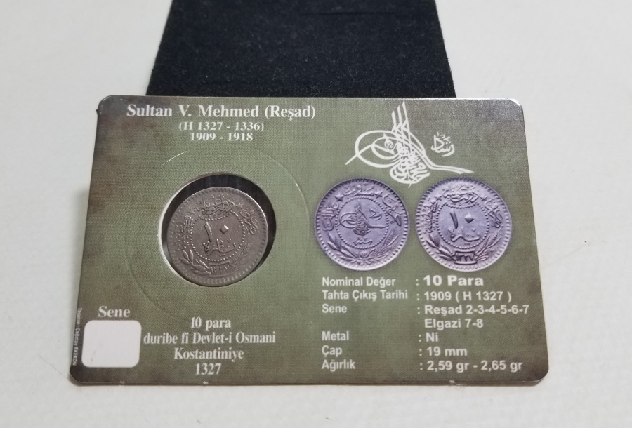 MEHMET REŞAT HAN DÖNEMİ KOLEKSİYONLUK NİKEL 10 PARA