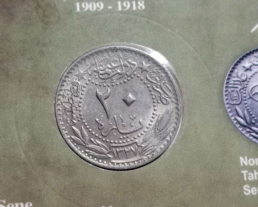 MEHMET REŞAT HAN DÖNEMİ KOLEKSİYONLUK NİKEL 20 PARA