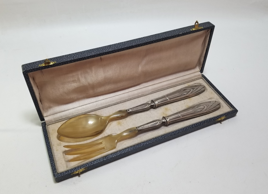 ORİJİNAL KUTUSUNDA BÜYÜK BOY ANTİKA SERVİS ÇATAL - KAŞIĞI