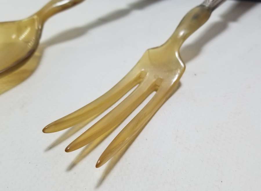 ORİJİNAL KUTUSUNDA BÜYÜK BOY ANTİKA SERVİS ÇATAL - KAŞIĞI