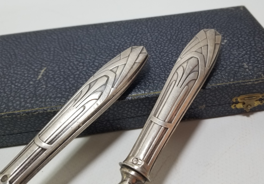 ORİJİNAL KUTUSUNDA BÜYÜK BOY ANTİKA SERVİS ÇATAL - KAŞIĞI