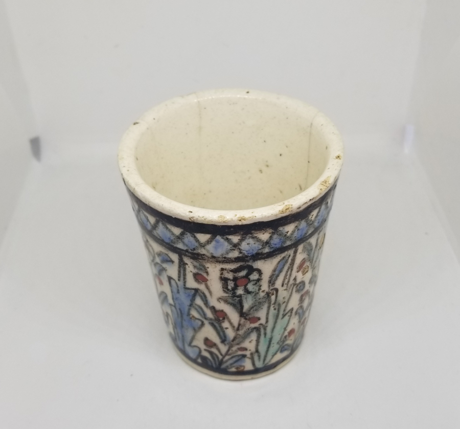 OSMANLI DÖNEMİ NADİR RENKTE KÜTAHYA ŞERBETLİK - ŞERBET BARDAĞI