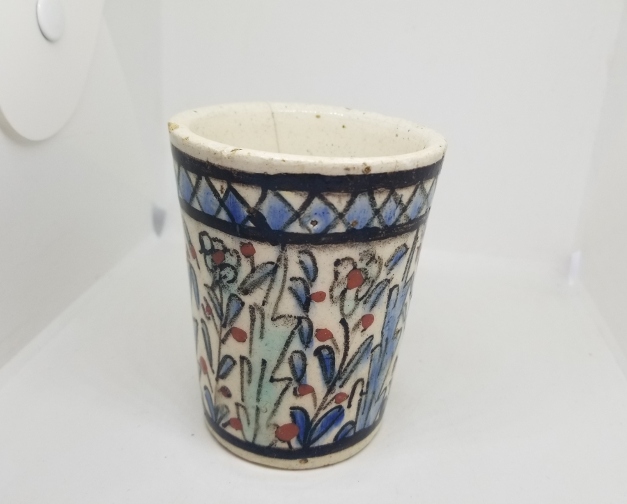 OSMANLI DÖNEMİ NADİR RENKTE KÜTAHYA ŞERBETLİK - ŞERBET BARDAĞI