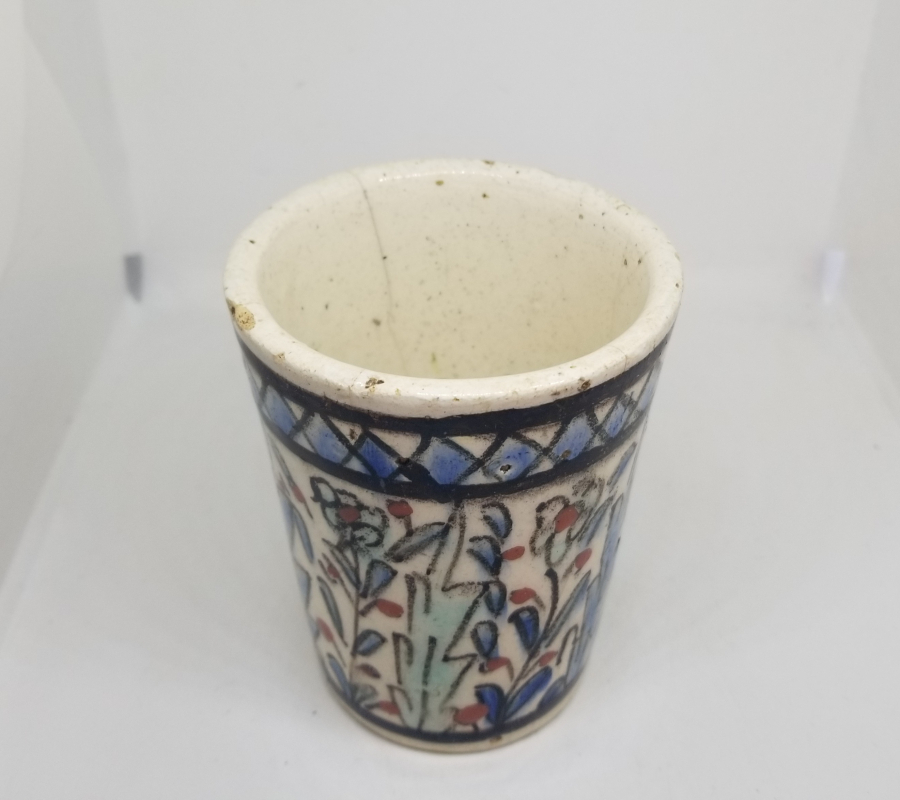 OSMANLI DÖNEMİ NADİR RENKTE KÜTAHYA ŞERBETLİK - ŞERBET BARDAĞI