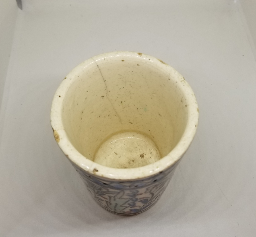 OSMANLI DÖNEMİ NADİR RENKTE KÜTAHYA ŞERBETLİK - ŞERBET BARDAĞI