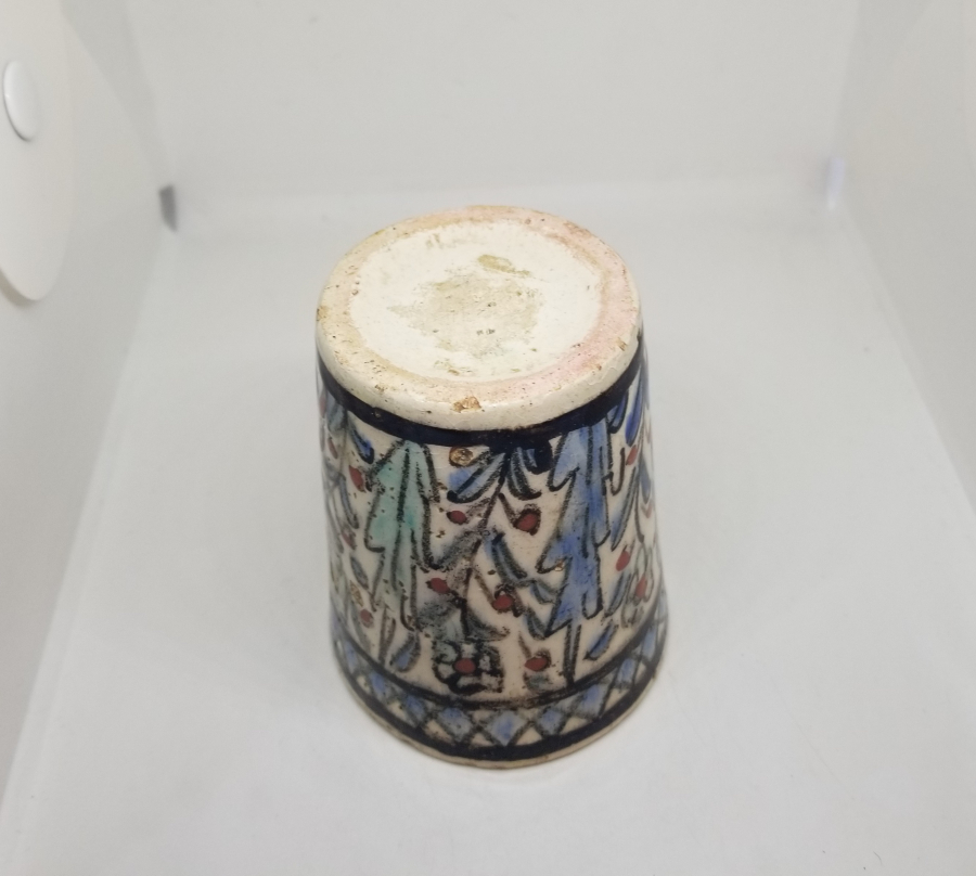 OSMANLI DÖNEMİ NADİR RENKTE KÜTAHYA ŞERBETLİK - ŞERBET BARDAĞI