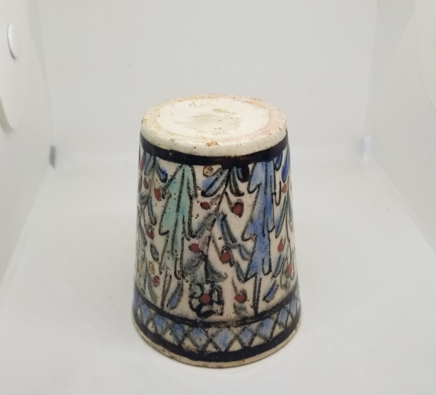 OSMANLI DÖNEMİ NADİR RENKTE KÜTAHYA ŞERBETLİK - ŞERBET BARDAĞI