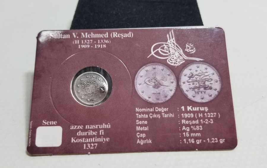 SULTAN MEHMET REŞAD HAN DÖNEMİ GÜMÜŞ 1 KURUŞ MECİDİYE