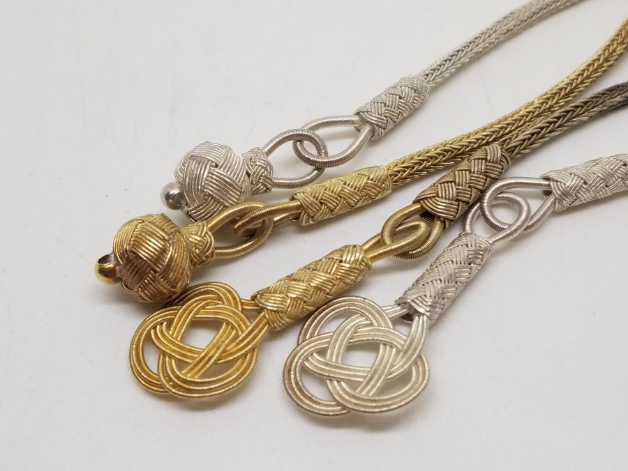 TAMAMI EL YAPIMI SAF GÜMÜŞTEN MAMUL 4 ADET KAZAZİYE TESPİH PÜSKÜLÜ