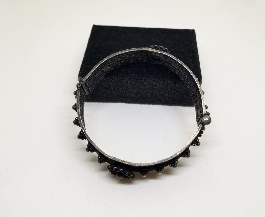 TELKARİ İŞÇİLİKLİ GÜMÜŞ EL YAPIMI BİLEZİK - BİLEKLİK