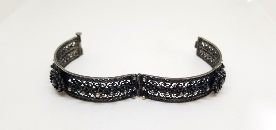 TELKARİ İŞÇİLİKLİ GÜMÜŞ EL YAPIMI BİLEZİK - BİLEKLİK