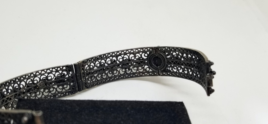 TELKARİ İŞÇİLİKLİ GÜMÜŞ EL YAPIMI BİLEZİK - BİLEKLİK