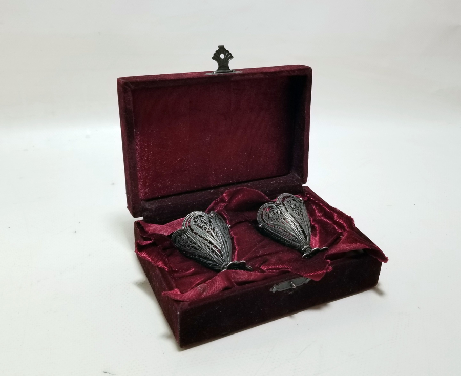 TELKARİ İŞÇİLİKLİ OSMANLI DÖNEMİ ÇİFT GÜMÜŞ FİNCAN ZARFI