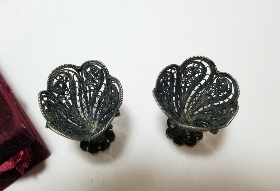 TELKARİ İŞÇİLİKLİ OSMANLI DÖNEMİ ÇİFT GÜMÜŞ FİNCAN ZARFI