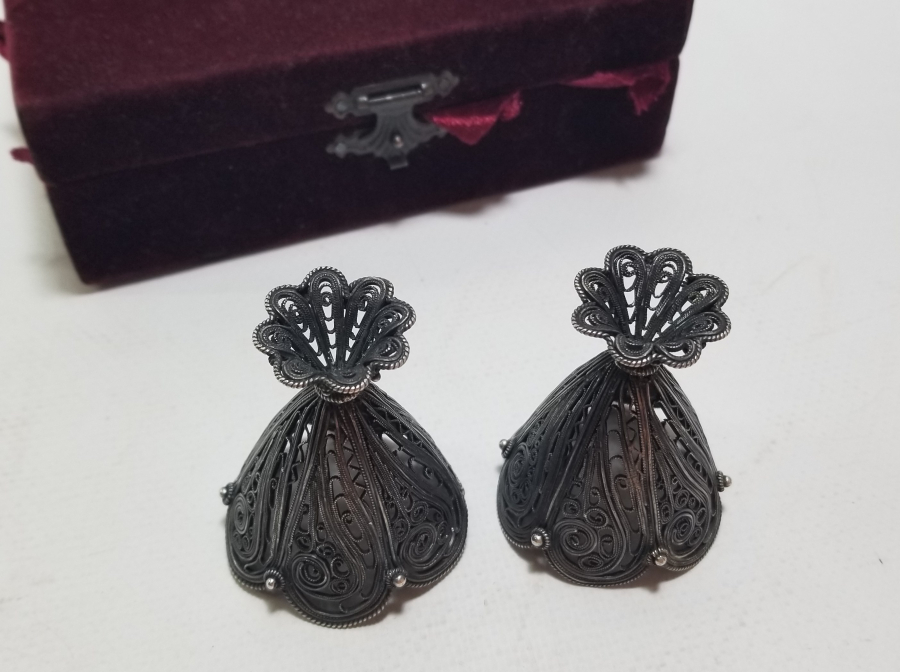 TELKARİ İŞÇİLİKLİ OSMANLI DÖNEMİ ÇİFT GÜMÜŞ FİNCAN ZARFI