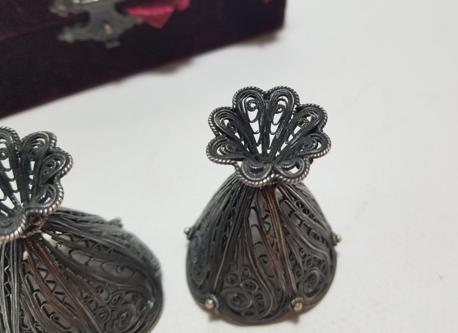 TELKARİ İŞÇİLİKLİ OSMANLI DÖNEMİ ÇİFT GÜMÜŞ FİNCAN ZARFI