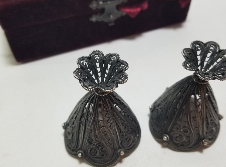 TELKARİ İŞÇİLİKLİ OSMANLI DÖNEMİ ÇİFT GÜMÜŞ FİNCAN ZARFI