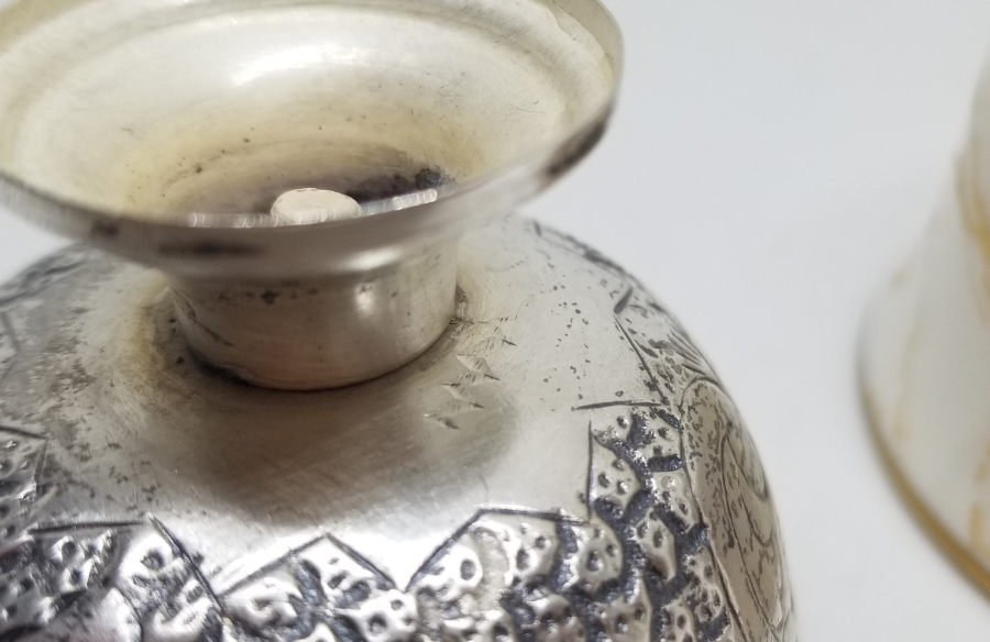 KABARTMA İŞÇİLİKLİ OSMANLI DÖNEMİ GÜMÜŞ FİNCAN ZARFI
