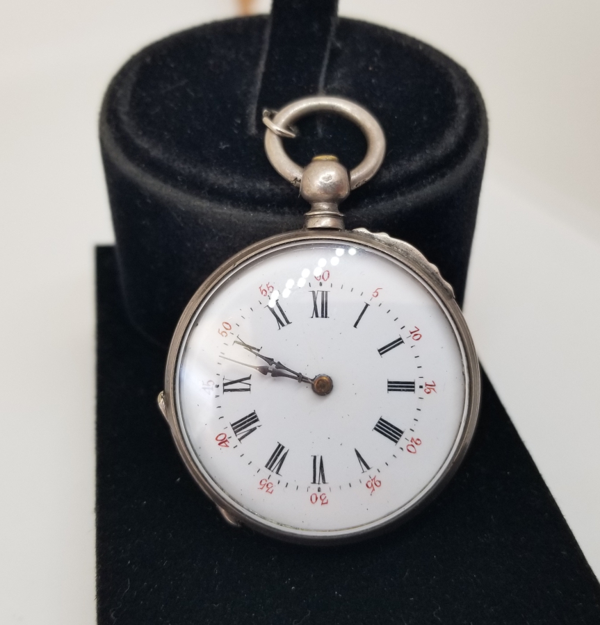 ARKADAN KURMALI GÜMÜŞ KASA OSMANLI DÖNEMİ CEP SAATİ