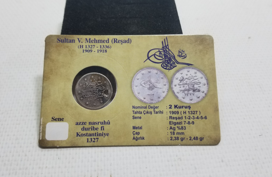 SULTAN MEHMET REŞAT HAN DÖNEMİ GÜMÜŞ 2 KURUŞ MECİDİYE