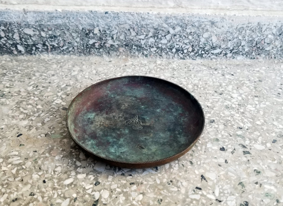 OSMANLI TUĞRASI FORMUNDA USTA DAMGASI BULUNAN OSMANLI DÖNEMİ İKRAMLIK - İFTARİYELİK