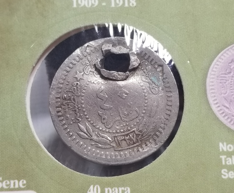 MEHMET REŞAT HAN DÖNEMİ KOLEKSİYONLUK NİKEL 40 PARA