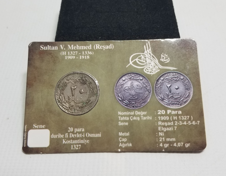 MEHMET REŞAT HAN DÖNEMİ KOLEKSİYONLUK NİKEL 20 PARA
