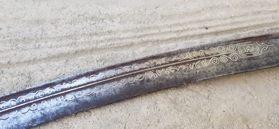 OSMANLI DÖNEMİ GÜMÜŞ ÇAKMA İŞÇİLİKLİ NADİR KEMANKEŞ KILICI - YATAĞANI
