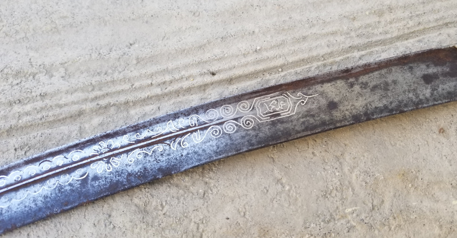 OSMANLI DÖNEMİ GÜMÜŞ ÇAKMA İŞÇİLİKLİ NADİR KEMANKEŞ KILICI - YATAĞANI
