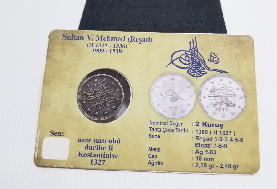 SULTAN MEHMET REŞAT HAN DÖNEMİ GÜMÜŞ 2 KURUŞ MECİDİYE