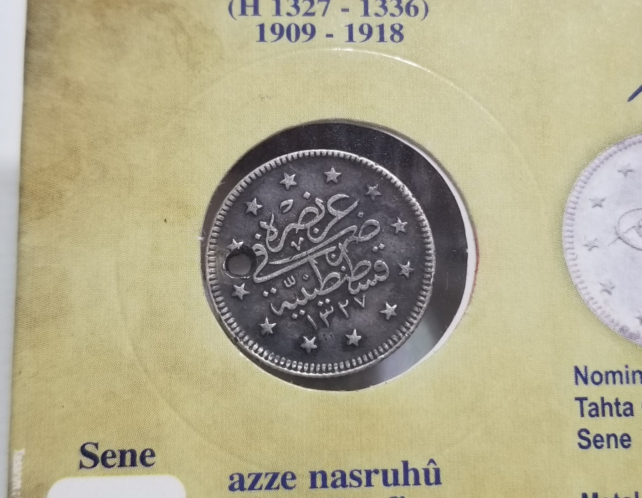 SULTAN MEHMET REŞAT HAN DÖNEMİ GÜMÜŞ 2 KURUŞ MECİDİYE