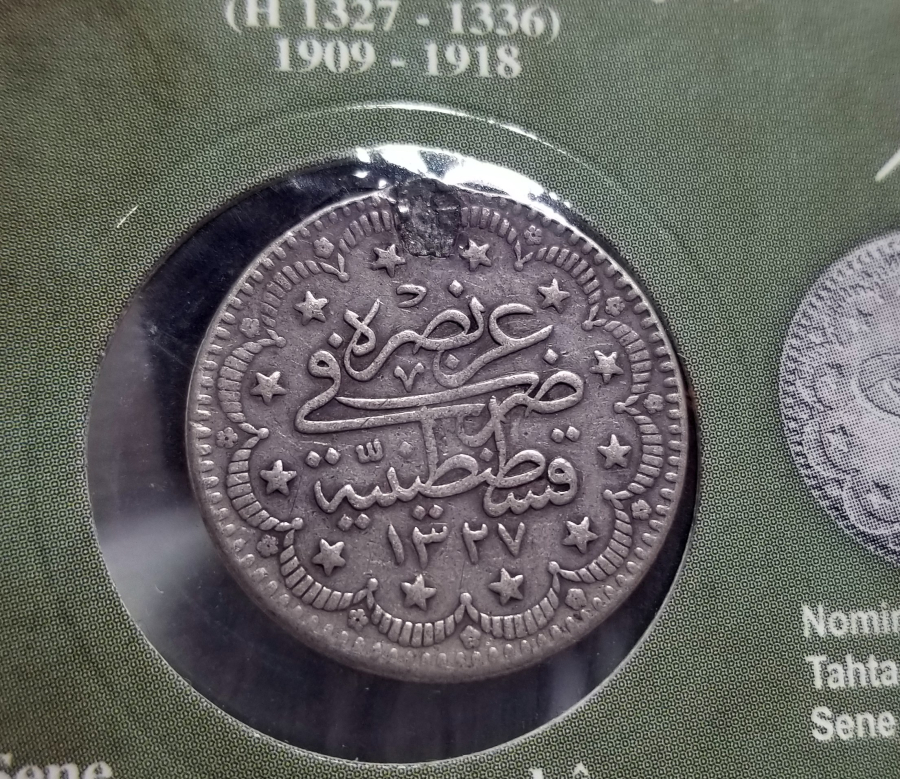 SULTAN MEHMET REŞAT HAN DÖNEMİ GÜMÜŞ 5 KURUŞ MECİDİYE