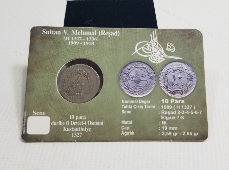 MEHMET REŞAD HAN DÖNEMİ KOLEKSİYONLUK NİKEL 10 PARA