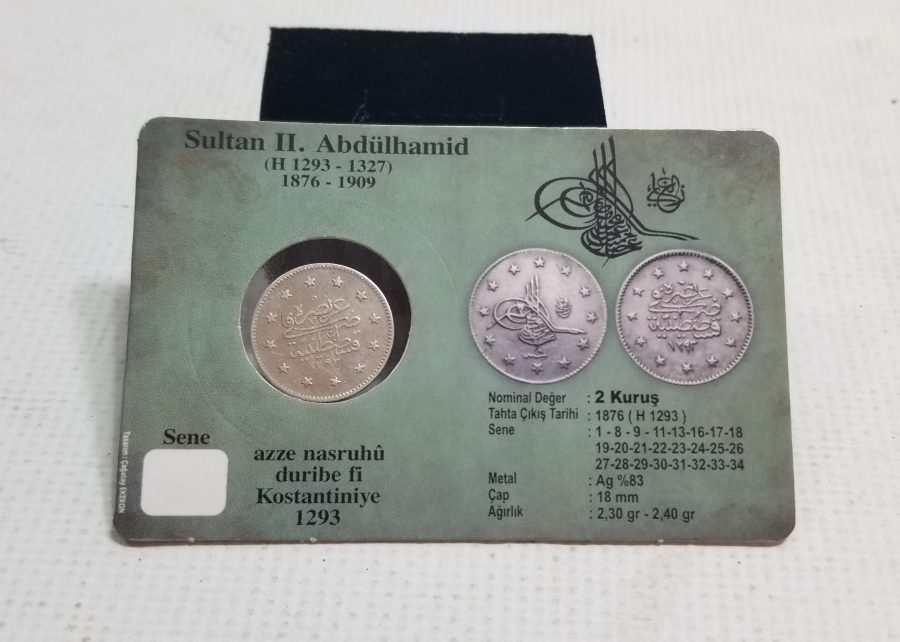 SULTAN ABDÜLHAMİD HAN DÖNEMİ KOLEKSİYONLUK GÜMÜŞ 2 KURUŞ MECİDİYE