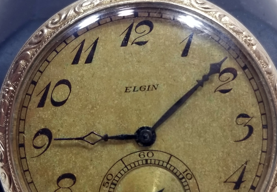 ELGIN MARKA KURMALI ANTİKA CEP SAATİ