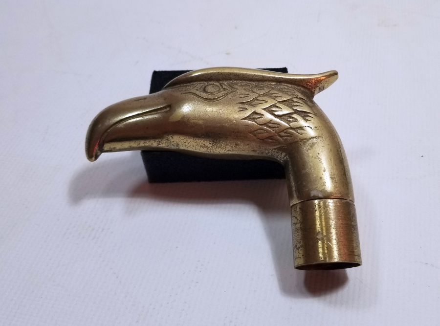 KARTAL BAŞI FORMLU ANTİKA BASTON SAPI