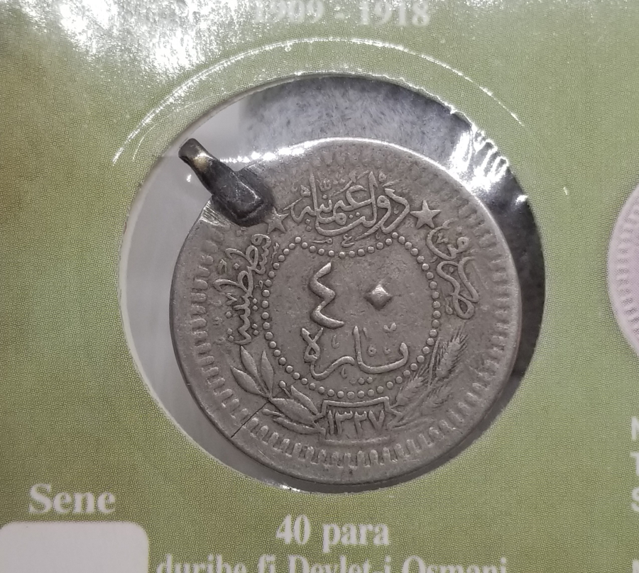 MEHMET REŞAD HAN DÖNEMİ KOLEKSİYONLUK NİKEL 40 PARA