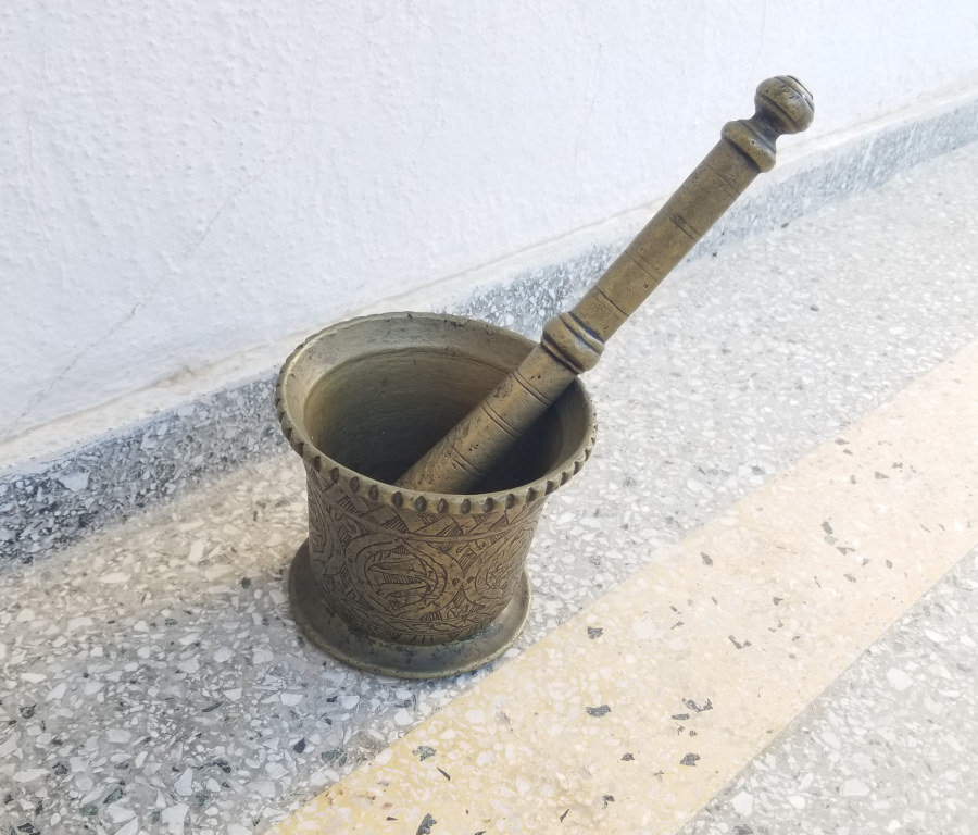 ÜZERİ KALEM İŞÇİLİKLİ NADİR TİPTE SÜLEYMANİYE DAMGALI HAVAN