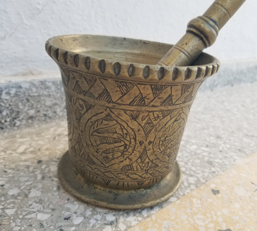 ÜZERİ KALEM İŞÇİLİKLİ NADİR TİPTE SÜLEYMANİYE DAMGALI HAVAN