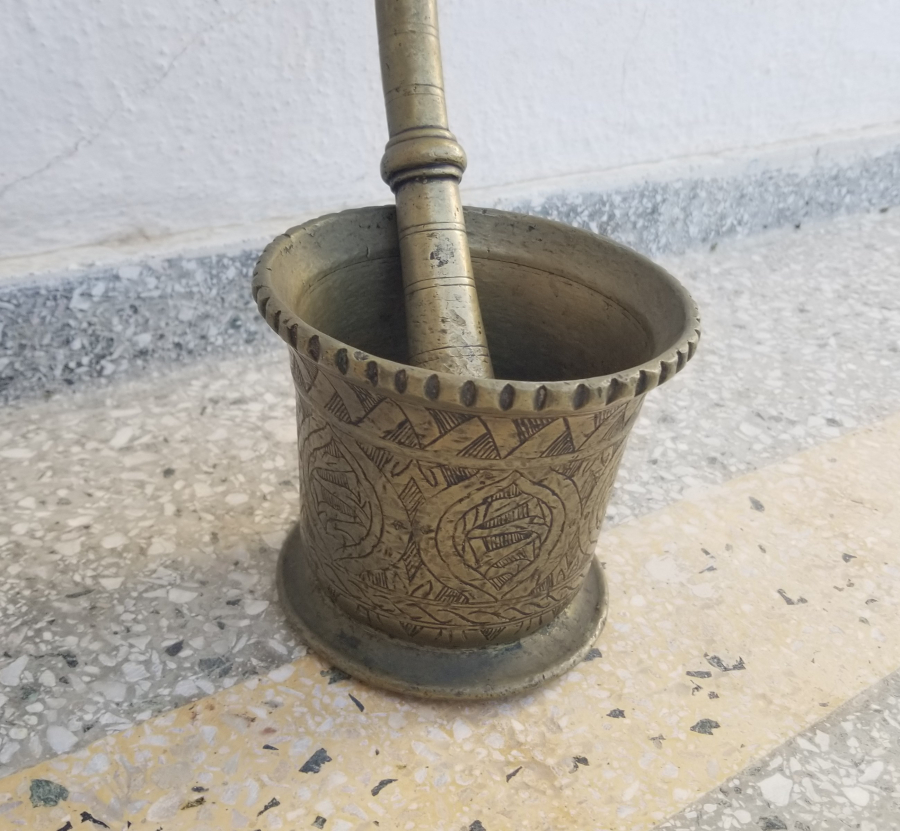 ÜZERİ KALEM İŞÇİLİKLİ NADİR TİPTE SÜLEYMANİYE DAMGALI HAVAN