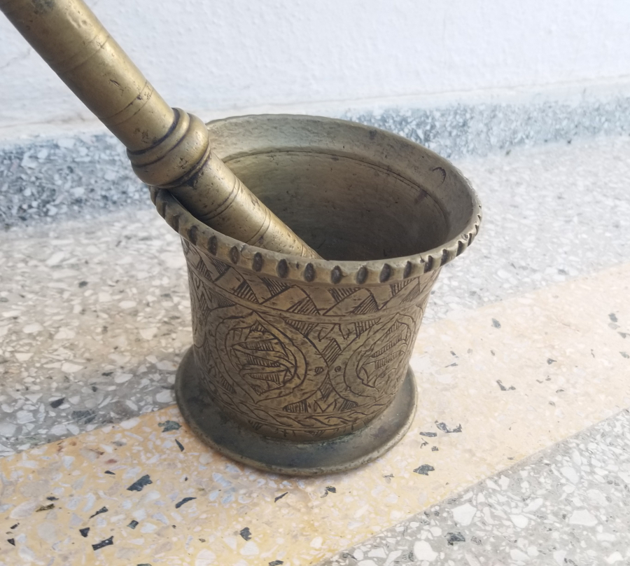 ÜZERİ KALEM İŞÇİLİKLİ NADİR TİPTE SÜLEYMANİYE DAMGALI HAVAN