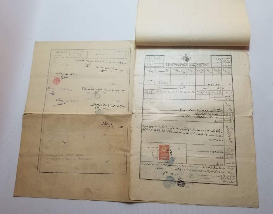 OSMANLI DÖNEMİ EL YAZMA BÜYÜK BOY NADİR TİPTE HÜCCET