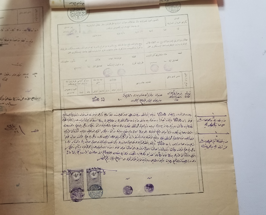 OSMANLI DÖNEMİ EL YAZMA BÜYÜK BOY NADİR TİPTE HÜCCET