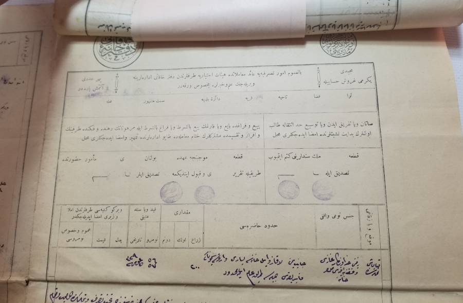 OSMANLI DÖNEMİ EL YAZMA BÜYÜK BOY NADİR TİPTE HÜCCET