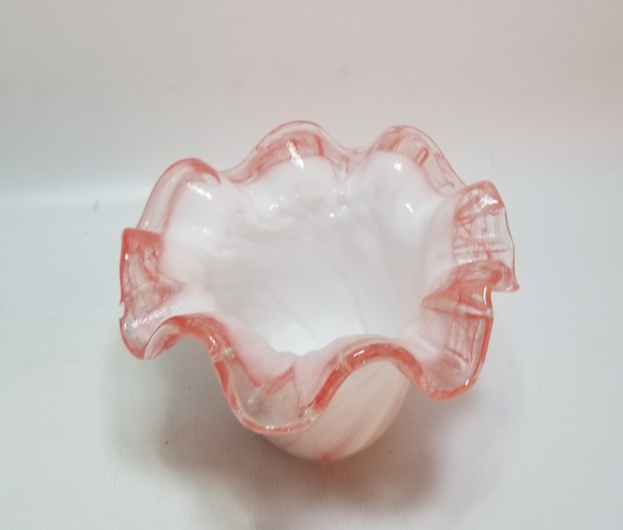 ANTİKA CAM OPALİN MARUL FORMLU LAMBA TACI
