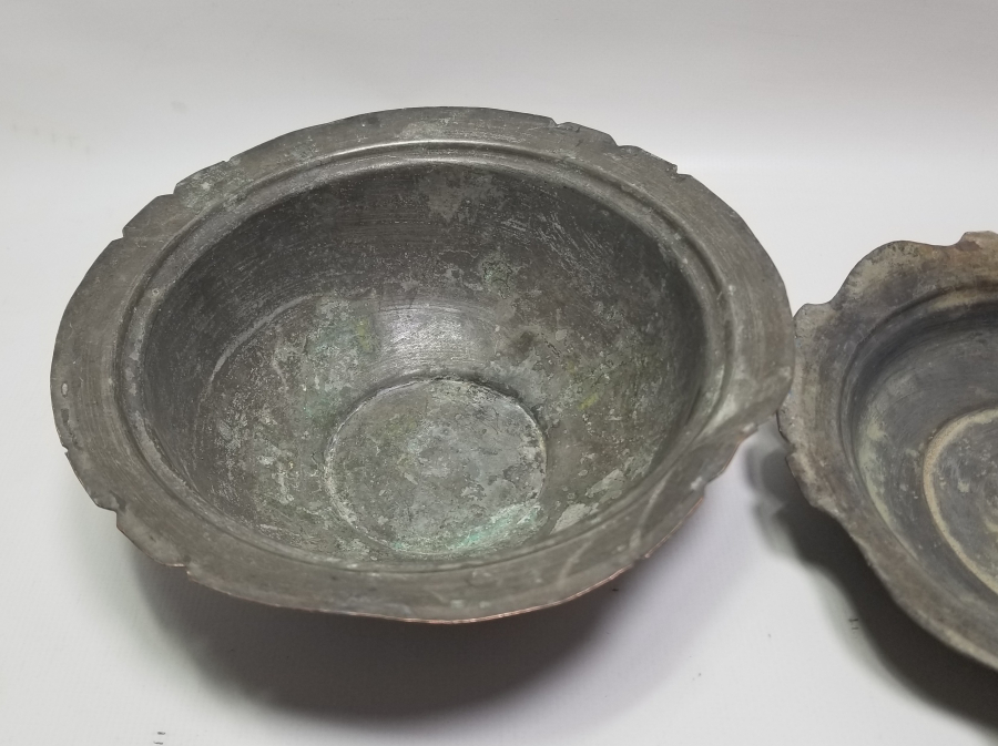 OSMANLI DÖNEMİ İKİ ADET BAKIR TABAK