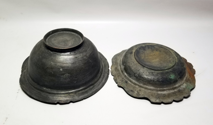 OSMANLI DÖNEMİ İKİ ADET BAKIR TABAK