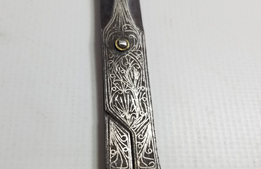 GÜMÜŞ ÇAKMA İŞÇİLİKLİ HATTAT MAKASI